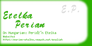 etelka perian business card